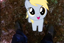 Size: 612x408 | Tagged: safe, artist:coldbologna, artist:dex stewart, edit, screencap, character:derpy hooves, species:human, species:pegasus, species:pony, g4, caption, friday the 13th, friday the 13th part 2, image macro, jason voorhees, muffin, muffin (character), text, vector