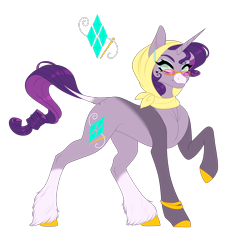 Size: 2876x2768 | Tagged: safe, artist:ohhoneybee, character:rarity, species:pony, g4, alternate design, female, high res, simple background, solo, sunglasses, transparent background