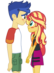 Size: 1483x2008 | Tagged: safe, artist:gmaplay, character:flash sentry, character:sunset shimmer, ship:flashimmer, g4, my little pony: equestria girls, my little pony:equestria girls, female, male, shipping, simple background, straight, transparent background, vector