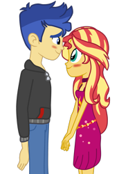 Size: 1483x2008 | Tagged: safe, artist:gmaplay, character:flash sentry, character:sunset shimmer, ship:flashimmer, g4, my little pony:equestria girls, female, male, shipping, simple background, straight, transparent background
