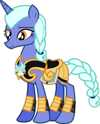 Size: 5665x6998 | Tagged: safe, artist:digimonlover101, oc, oc only, species:pony, species:unicorn, g4, absurd resolution, armor, female, mare, simple background, solo, transparent background, vector