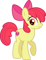 Size: 3500x4555 | Tagged: safe, artist:n0kkun, character:apple bloom, species:earth pony, species:pony, g4, apple bloom's bow, bow, cutie mark, female, hair bow, mare, older, older apple bloom, raised hoof, simple background, solo, the cmc's cutie marks, transparent background