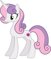 Size: 3500x4027 | Tagged: safe, artist:n0kkun, character:sweetie belle, species:pony, species:unicorn, g4, alternate hairstyle, cute, cutie mark, diasweetes, female, mare, older, older sweetie belle, simple background, solo, the cmc's cutie marks, transparent background