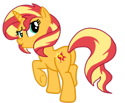 Size: 1362x1125 | Tagged: safe, artist:gmaplay, character:sunset shimmer, species:pony, species:unicorn, g4, bunset shimmer, butt, female, looking back, simple background, solo, transparent background