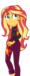 Size: 859x2160 | Tagged: safe, artist:gmaplay, character:sunset shimmer, species:eqg human, g4, my little pony: equestria girls, my little pony:equestria girls, spoiler:eqg series (season 2), bunset shimmer, butt, female, music festival outfit, simple background, solo, transparent background
