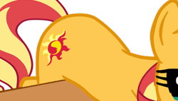 Size: 431x246 | Tagged: safe, artist:gmaplay, character:sunset shimmer, species:pony, species:unicorn, g4, butt, female, flank, simple background, solo, transparent background