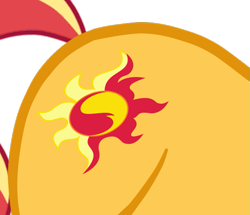 Size: 641x552 | Tagged: safe, artist:gmaplay, character:sunset shimmer, species:pony, species:unicorn, g4, butt, cutie mark, female, flank, simple background, solo, transparent background