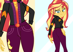 Size: 3129x2233 | Tagged: safe, artist:gmaplay, character:sunset shimmer, species:eqg human, g4, my little pony: equestria girls, my little pony:equestria girls, spoiler:eqg series (season 2), ass, breasts, bunset shimmer, butt, female, solo, the ass was fat, the incredibles