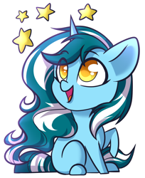 Size: 858x1053 | Tagged: safe, artist:cloud-fly, oc, oc:sapphire twinkle, species:pony, species:unicorn, g4, chibi, cute, female, mare, simple background, solo, transparent background