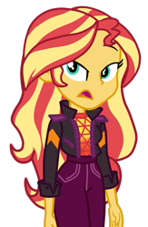 Size: 621x952 | Tagged: safe, artist:gmaplay, character:sunset shimmer, species:eqg human, equestria girls:sunset's backstage pass, g4, my little pony: equestria girls, my little pony:equestria girls, spoiler:eqg series (season 2), female, music festival outfit, simple background, solo, transparent background
