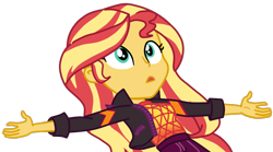 Size: 1392x776 | Tagged: safe, artist:gmaplay, character:sunset shimmer, species:eqg human, equestria girls:sunset's backstage pass, g4, my little pony: equestria girls, my little pony:equestria girls, spoiler:eqg series (season 2), female, photosynthesis, simple background, solo, transparent background