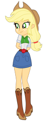 Size: 917x2212 | Tagged: safe, artist:gmaplay, character:applejack, species:eqg human, g4, my little pony:equestria girls, beautiful, boots, clothing, cowboy boots, cowboy hat, cowgirl, cute, female, hat, jackabetes, shoes, simple background, solo, stetson, transparent background