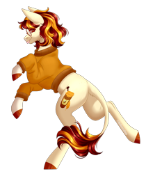 Size: 2008x2388 | Tagged: safe, artist:ohhoneybee, oc, oc:sweet honey, species:earth pony, species:pony, g4, clothing, female, glasses, mare, simple background, solo, sweater, transparent background