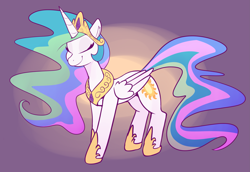 Size: 3421x2349 | Tagged: safe, artist:graphene, character:princess celestia, species:alicorn, species:pony, g4, crown, cute, cutelestia, eyes closed, female, high res, hoof shoes, jewelry, peytral, regalia, simple background, solo