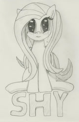 Size: 1458x2263 | Tagged: safe, artist:graphene, character:fluttershy, crying, monochrome, pencil drawing, sketch