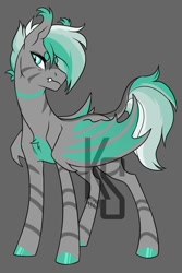 Size: 720x1080 | Tagged: safe, artist:dementra369, oc, species:bat pony, species:pony, g4, bat pony oc, bat wings, fangs, solo, wings