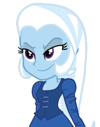 Size: 620x782 | Tagged: safe, artist:gmaplay, character:trixie, species:eqg human, equestria girls:rainbow rocks, g4, my little pony: equestria girls, my little pony:equestria girls, spoiler:comic, cute, evil, female, simple background, solo, transparent background