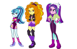 Size: 2751x1760 | Tagged: safe, artist:gmaplay, character:adagio dazzle, character:aria blaze, character:sonata dusk, g4, my little pony: equestria girls, my little pony:equestria girls, spoiler:eqg series (season 2), converse, cute, female, shoes, simple background, the dazzlings, transparent background