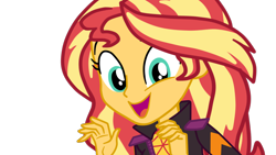 Size: 1920x1080 | Tagged: safe, artist:gmaplay, character:sunset shimmer, species:eqg human, episode:how to backstage, g4, my little pony: equestria girls, my little pony:equestria girls, spoiler:eqg series (season 2), cute, female, shimmerbetes, simple background, solo, sunset shimmer day, transparent background
