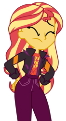 Size: 775x1413 | Tagged: safe, artist:gmaplay, character:sunset shimmer, species:eqg human, equestria girls:sunset's backstage pass, g4, my little pony: equestria girls, my little pony:equestria girls, spoiler:eqg series (season 2), bunset shimmer, butt, butt hurt, female, literal butthurt, pain, simple background, solo, spank, spanked, sunset shimmer day, transparent background