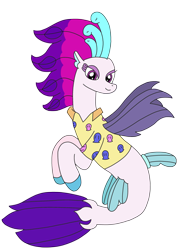 Size: 2355x3264 | Tagged: safe, artist:supahdonarudo, character:queen novo, species:seapony (g4), g4, my little pony: the movie (2017), clothing, hawaiian shirt, shirt, simple background, transparent background
