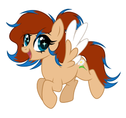 Size: 508x475 | Tagged: safe, artist:rioshi, artist:starshade, oc, oc only, oc:callie, species:pegasus, species:pony, g4, cute, eyeshadow, female, flower, happy, looking back, makeup, mare, no back, offspring, png, ponytail, simple background, solo, sparkly eyes, transparent background