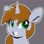 Size: 2048x2048 | Tagged: safe, artist:partylikeanartist, oc, oc:littlepip, species:pony, species:unicorn, fallout equestria, g4, absurd resolution, eye clipping through hair, eyebrows, eyebrows visible through hair, looking away, simple background, solo, sticker
