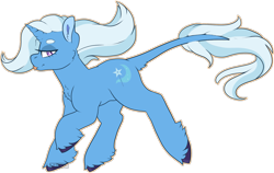 Size: 1621x1023 | Tagged: safe, artist:liefsong, character:trixie, species:classical unicorn, species:pony, species:unicorn, g4, blep, chest fluff, cloven hooves, leonine tail, simple background, tongue out, transparent background, unshorn fetlocks