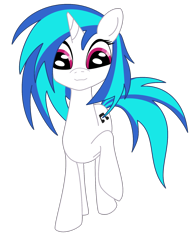 Size: 1408x1821 | Tagged: safe, artist:graphene, character:dj pon-3, character:vinyl scratch, species:pony, species:unicorn, cutie mark, female, hooves, horn, looking at you, mare, simple background, solo, transparent background, vector