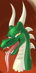Size: 3964x8000 | Tagged: safe, artist:siberwar, oc, oc only, species:dragon, dragoness, female, tongue out