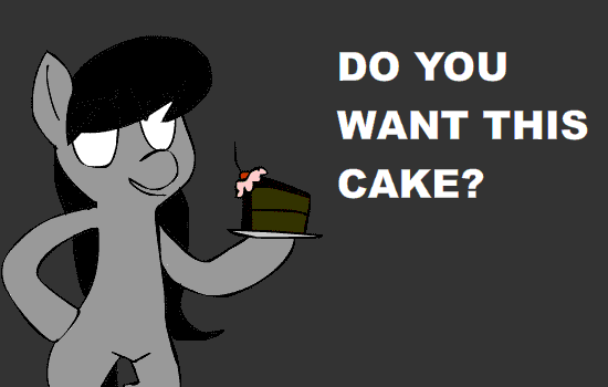 Size: 550x350 | Tagged: safe, artist:ghost, character:octavia melody, species:earth pony, species:pony, animated, bipedal, cake, do you want this cake, featureless crotch, female, food, frame by frame, harry partridge, meme, nicolas cage, solo