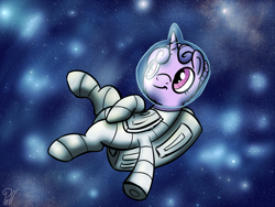 Size: 2000x1500 | Tagged: safe, artist:pirill, species:pony, astronaut, female, north star, solo, space, space suit