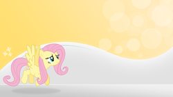 Size: 1920x1080 | Tagged: safe, artist:almostfictional, artist:blackgryph0n, artist:phantombadger, edit, character:fluttershy, species:pegasus, species:pony, bubble, cutie mark, female, mare, solo, vector, wallpaper, wallpaper edit