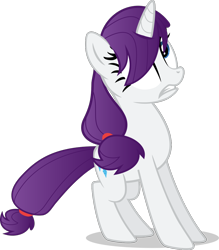 Size: 1034x1182 | Tagged: safe, artist:sourspot, character:rarity, alternate hairstyle, bangs, female, hair over eyes, hair over one eye, simple background, solo, transparent background, vector