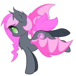 Size: 2500x2500 | Tagged: safe, artist:starlightlore, oc, oc only, oc:heartbeat, species:bat pony, species:pony, female, heart eyes, mare, simple background, solo, transparent background, wingding eyes