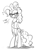 Size: 621x857 | Tagged: safe, artist:xieril, character:pinkie pie, species:earth pony, species:pony, g4, bipedal, blushing, clothing, covering, cute, diapinkes, female, glasses, mare, monochrome, oversized clothes, oversized shirt, presenting, shirt, shy, simple background, solo, white background