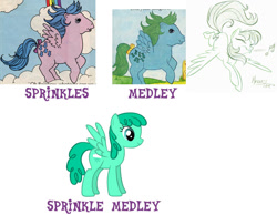 Size: 900x700 | Tagged: safe, artist:lauren faust, character:medley, character:spring melody, character:sprinkle medley, g1, g1 to g4, generation leap, name, sprinkles (g1)