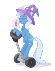 Size: 936x1200 | Tagged: safe, artist:xieril, character:trixie, species:pony, species:unicorn, female, mare, segway, solo