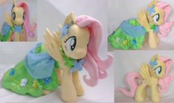 Size: 3024x1792 | Tagged: safe, artist:epicrainbowcrafts, character:fluttershy, clothing, dress, gala dress, irl, photo, plushie, solo