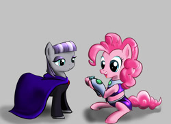 Size: 1375x1000 | Tagged: safe, artist:d-lowell, character:boulder, character:maud pie, character:pinkie pie, episode:maud pie, g4, my little pony: friendship is magic, midriff, raven (teen titans), starfire, teen titans