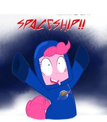 Size: 2073x2367 | Tagged: safe, artist:cartuneslover16, character:pinkie pie, benny, cosplay, crossover, female, lego, open mouth, simple background, smiling, solo, space suit, the lego movie, transparent background, wide eyes