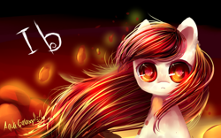 Size: 4000x2500 | Tagged: safe, artist:aquagalaxy, horror game, ib, ponified, solo