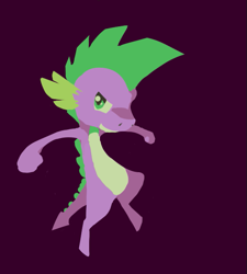 Size: 549x611 | Tagged: safe, artist:enma-darei, character:spike, male, purple background, simple background, solo