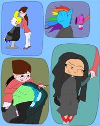 Size: 795x1004 | Tagged: safe, artist:cartuneslover16, character:rainbow dash, crossover, haircut, invader zim, jimmy two shoes
