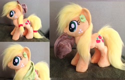 Size: 3808x2448 | Tagged: safe, artist:epicrainbowcrafts, character:applejack, clothing, cowboy hat, hat, irl, mouth hold, photo, plushie, solo, stetson