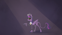 Size: 1710x972 | Tagged: safe, artist:enma-darei, character:twilight sparkle, character:twilight sparkle (alicorn), species:alicorn, species:classical unicorn, species:pony, ancient wonderbolts uniform, commander easy glider, female, leonine tail, solo