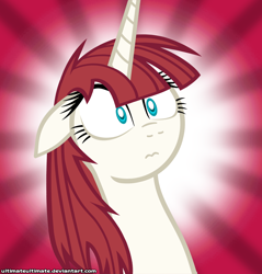 Size: 1000x1045 | Tagged: safe, artist:zantyarz, oc, oc only, oc:fausticorn, species:alicorn, species:pony, lauren faust, reaction image, surprise face