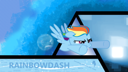 Size: 1920x1080 | Tagged: safe, artist:ahmedooy, artist:blackgryph0n, artist:cloudshadezer0, character:rainbow dash, species:pegasus, species:pony, cutie mark, female, flying, mare, quotes, solo, vector, wallpaper