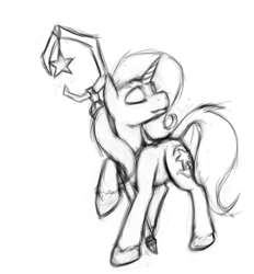 Size: 647x696 | Tagged: safe, artist:enma-darei, character:trixie, sketch, staff