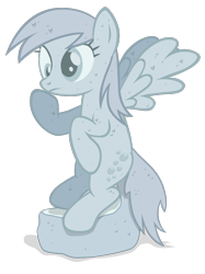 Size: 746x1000 | Tagged: safe, artist:stinkehund, character:derpy hooves, species:pegasus, species:pony, female, mare, simple background, solo, statue, svg, transparent background, vector